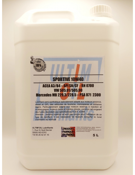 huile moteur synthétique 10w40